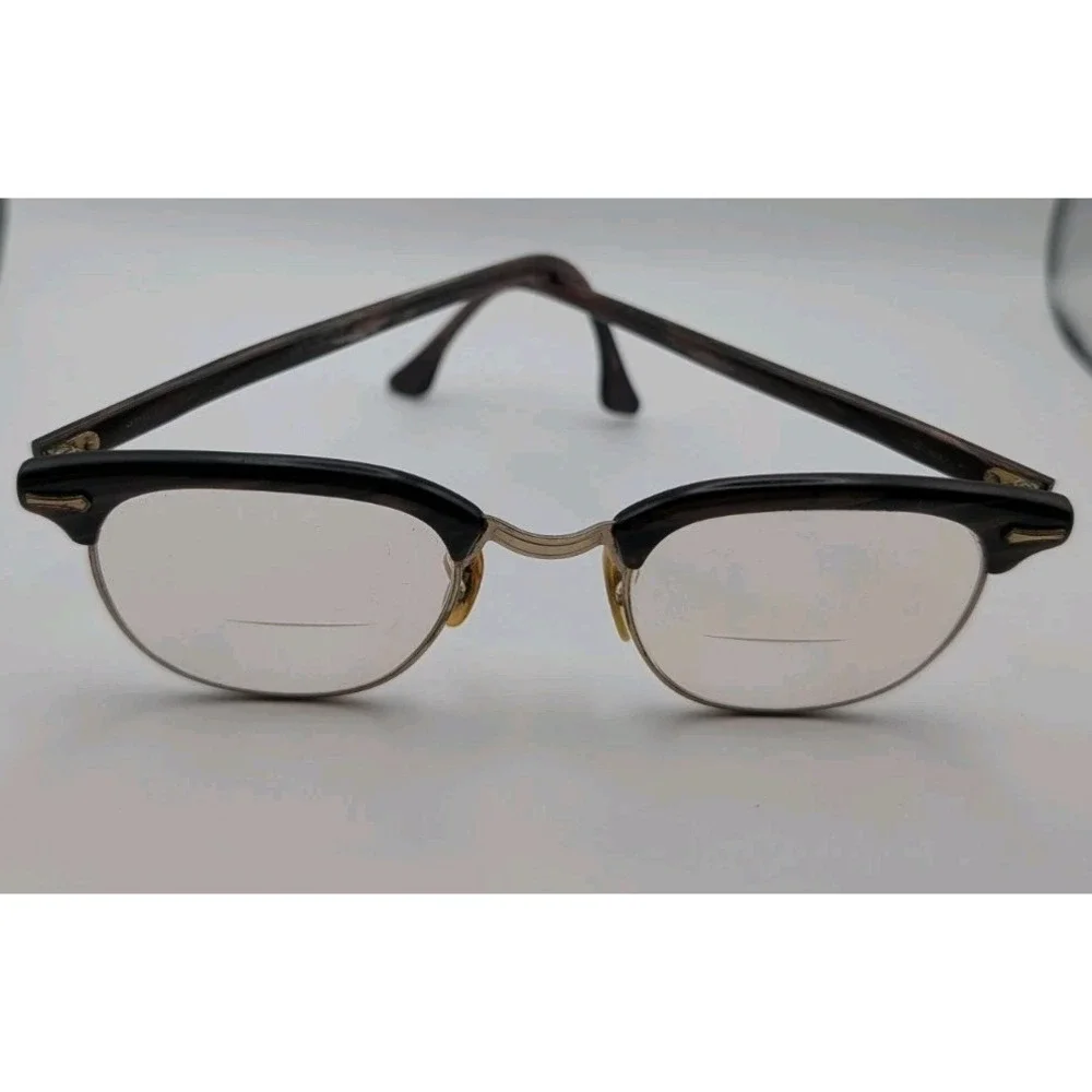 Vintage Shuron Ronsir Browline Eyeglasses 1/10 12K Gold Filled 4 1/2 - 5 3/4 22m